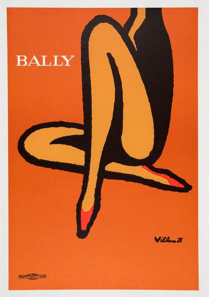 Bernard VILLEMOT Bally les Jambes
De La Vasselais Paris Imp. vers 1970
61 x 41 cm...