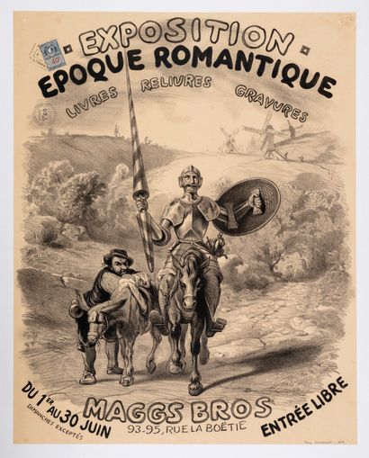 Tony JOHANNOT (1803-1852) Don Quichotte, 1836
Affiche lithographique pour l' “Exposition...