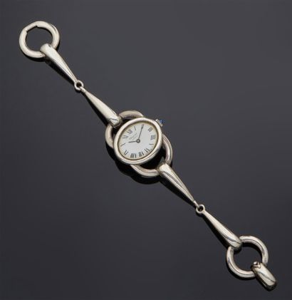 CHOPARD Montre-bracelet de dame en argent 925 mm, boîte et attaches étrier, cadran...