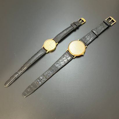 null ENSEMBLE de la maison OMEGA comprenant :
- une montre-bracelet de dame en or...