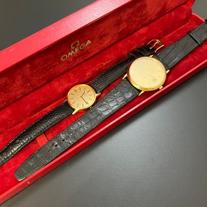 null ENSEMBLE de la maison OMEGA comprenant :
- une montre-bracelet de dame en or...