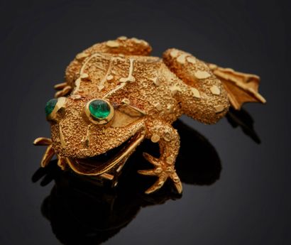VAN CLEEF & ARPELS. 1966 Yellow gold 750 mm brooch-clip representing a prince charming...