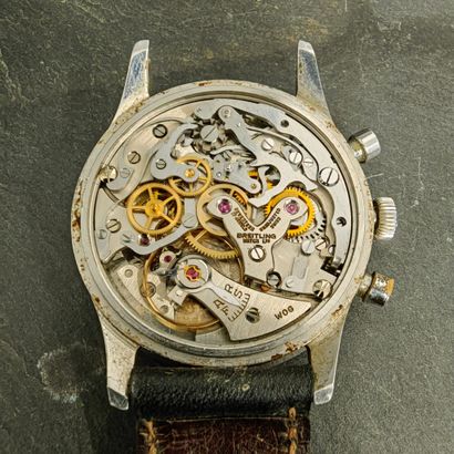 BREITLING et LIP Vers 1965 Modèle chronomat, ref 808.
Montre-chronographe-brace­let...
