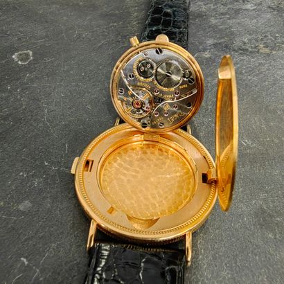 PIAGET Vers 1960 Montre-bracelet d'homme en or 750 mm de deux tons, la boîte à la...