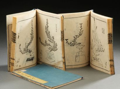 JAPON, XIXe siècle Trois livres, vol. 1, 3 et 4 d'une série intitulée Sôka Shiki...