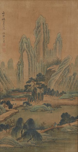 CHINE, deuxième moitié du XIXe siècle, d'après Zhao Qianli (1127-1162) artiste connu...