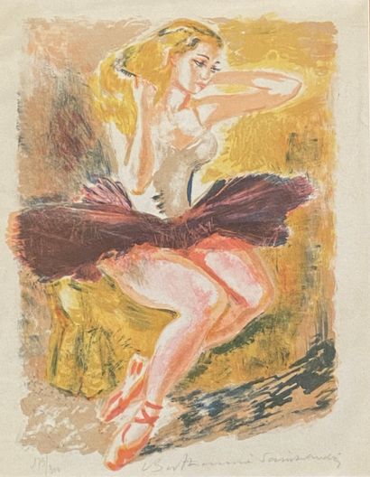 null Louis BERTHOMMÉ-SAINT-ANDRÉ (1905-1977)

Ballerine 

Lithographie en couleurs,...