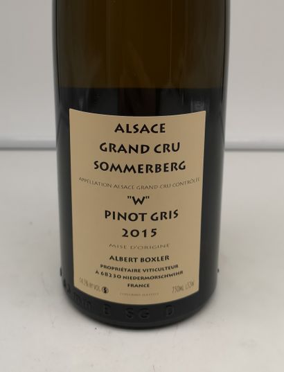 null 9 bottles 50 cl Albert Boxler Pinot Gris Grand Cru "W" Sommerberg 2015 Alsa...