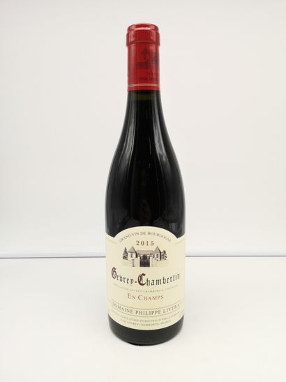 null 10 bouteilles Gevrey-Chambertin en Champs 2015 - Philippe Livera
