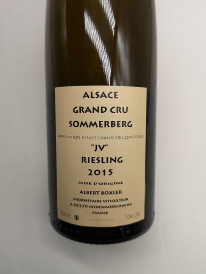 null 6 bottles Albert Boxler Riesling Grand Cru Sommerberg "Cuvée JV" 2015 Alsac...