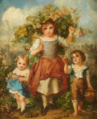 François Louis LANFANT DE METZ (Sierck-les-Bains 1814 - Le Havre 1892) Trois enfants...