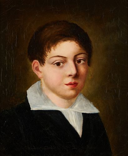 Ecole FRANCAISE du XIXe siècle Portrait de jeune garçon
Sur sa toile d'origine
44...