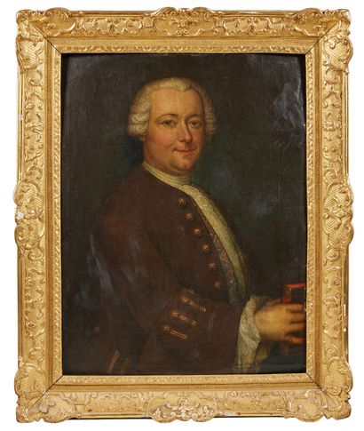 Ecole ANGLAISE du XVIIIe siècle Portrait d'homme
Toile marouflée sur carton
66 x...
