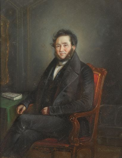 Honoré Charles SARDOU (1806-1872) Portrait Gaspard Antoine die Alphonse Verny (1802-1872),...