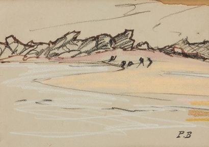 Pierre BRETTE (1905-1961) Rochers à marée basse
Pastel et feutre sur papier.
Monogrammé...