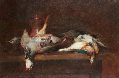 GALLIAN Octave Lazare George Victor né en 1855 Nature morte aux oiseaux
Sur sa toile...