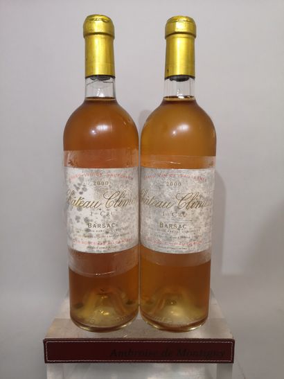 null 2 bouteilles Château CLIMENS - 1er Gcc Barsac 2000 

Étiquettes tachées, fi...