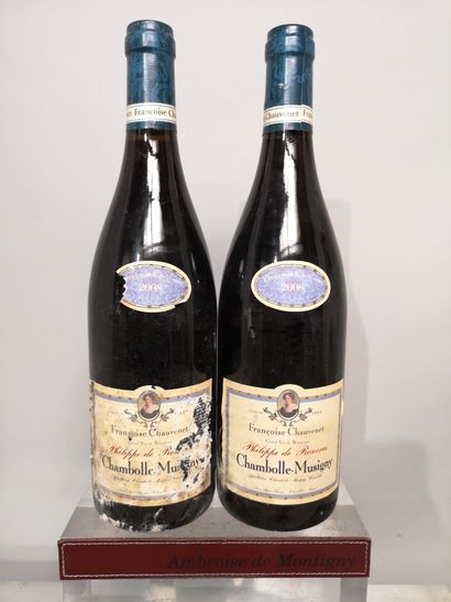 null 2 bouteilles CHAMBOLLE MUSIGNY "Philippe de Rouvres" - Françoise CHAUVENET 2008...