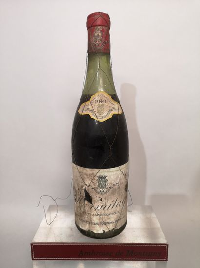null 1 bouteille HERMITAGE - AUDIBERT & DELAS 1949 

Étiquette tachée et légèrement...