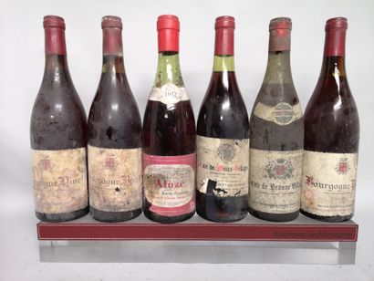 null 6 bouteilles BOURGOGNE DIVERS des années 1970 A VENDRE EN L'ETAT 

Collerettes...