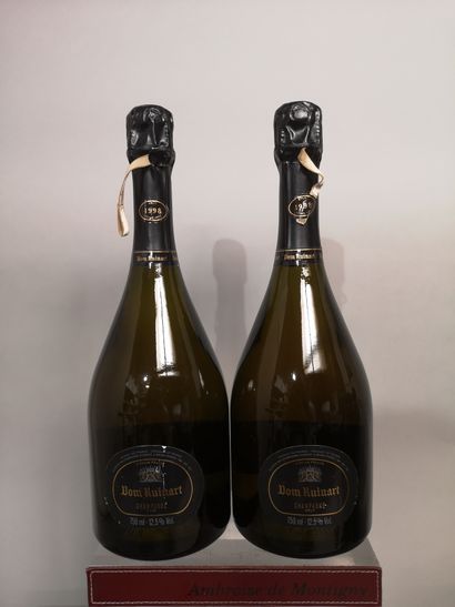 2 bouteilles CHAMPAGNE DOM RUINART 1998 
1...