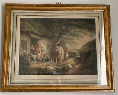 null English engraving in colors

Return of hunting

19th century

Size : 48 x 64...
