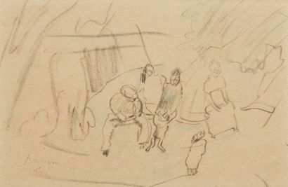 null Drawing signed lower left PASCIN

"Characters sitting on the grass".

12 x 18,5...