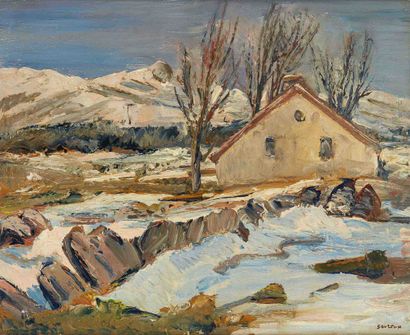 null French school of the XXth century

Mountain landscape

Oil on canvas signed...