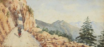 null French school of the end of the 19th century

Soldier on a mountain path. 

Watercolor

Size...