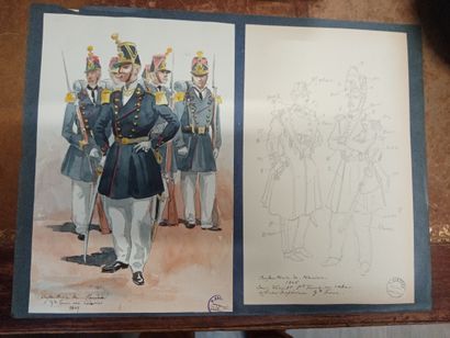 null Marine
Paul-Kauffer (1870-1941).
Marine.
Ensemble 14 dessins et aquarelles sur...