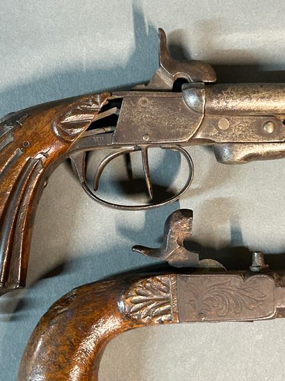 null Set of two pistols and two revolvers.

Including a small pinfire pistol and...