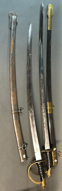 null Set of two swords.

Replica US Civil War troop and officer, modern manufact...