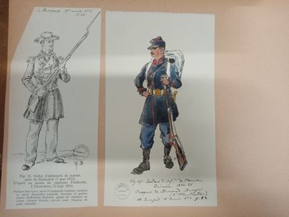 null Marine
Paul-Kauffer (1870-1941).
Navy.
Set of 14 drawings and watercolors on...