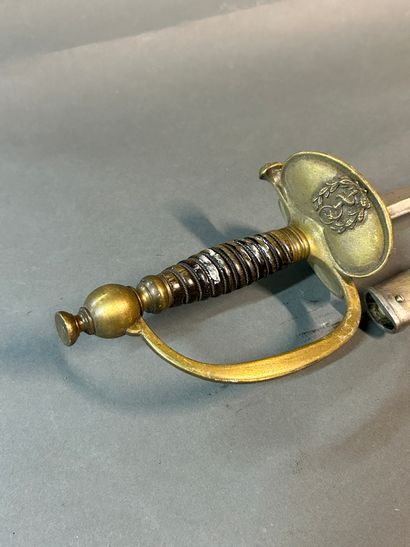 null Sword of the health service model 1872.

Gilt bronze and horn mount.

Round...