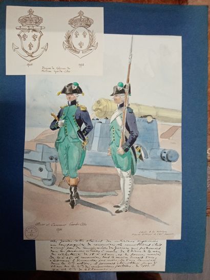 null Artillerie
Paul-Kauffer (1870-1941).
Artillerie.
Ensemble 66 dessins et aquarelles...