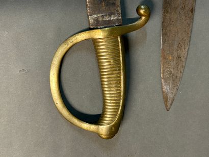 null Set including an infantry sword model 1831. One-piece bronze mount, antique...