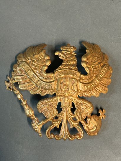 null Prussian helmet plate.

With the crowned eagle for helmet model 1895.

Size...