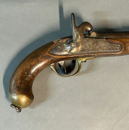 null Pistolet d’arçon, modèle réglementaire 1822 Tbis construit 9.

Platine avant...