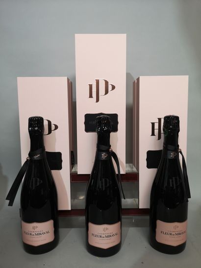null 3 bouteilles CHAMPAGNE "Exclusivement Rosé" - FLEUR de MIRAVAL Coffrets individuels...