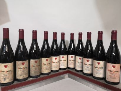 null 11 bouteilles SAINT JOSEPH "Le Berceau" - Bernard GRIPA 2003 Etiquettes légèrement...