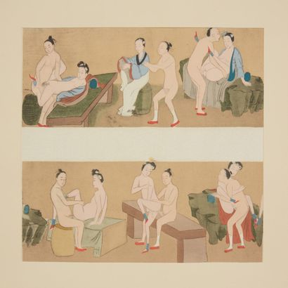 null LE LIVRE DE L'OREILLER, Chinese erotic prints, Edition Au cercle du livre précieux,...