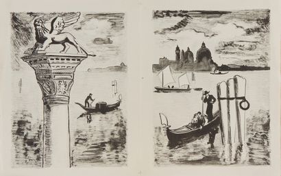 Yves BRAYER (1907 - 1990) Vues de Venise
Deux dessins dont un signé, on y joint les...