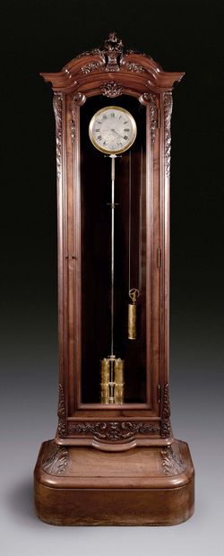 Edmond JAEGER, Paris, Vers 1890 Pendule de parquet, dite de précision et de type...