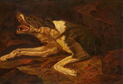 D'après SNEYDERS Fin du XIXe siècle Dog
Oil on canvas
72 x 105 cm