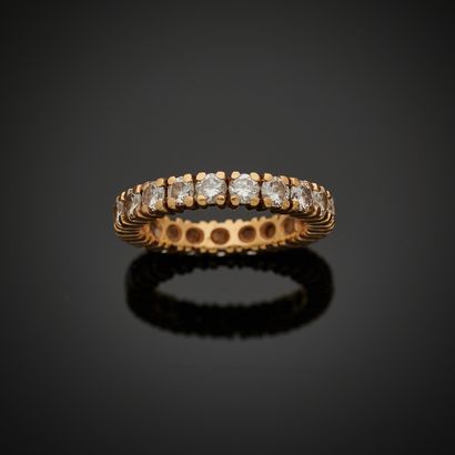 null American ALLIANCE in yellow gold 750 mm set with brilliant cut diamonds.
Total...
