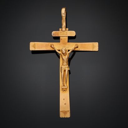 null Gold cross pendant. French work of the XVIIIth century.
Dimensions : 4,5 x 7,5
NET...