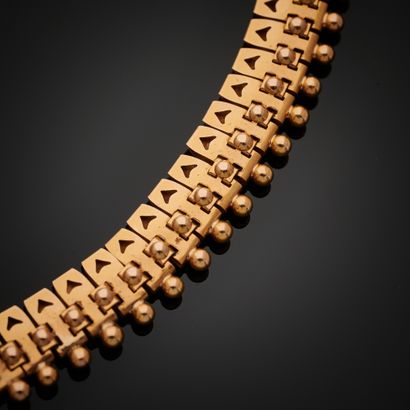 null Flexible necklace in yellow gold 750 mm (shocks, deformations).
French work...