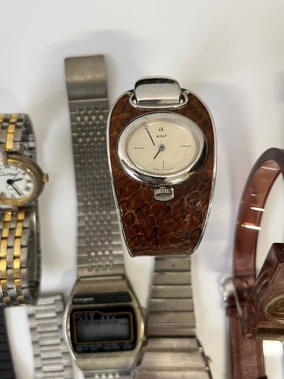 null Sachet de montres-bracelets diverses, en acier ou matières de composition à...