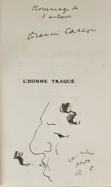 CARCO, Francis. L'Homme traqué. Paris, Albin Michel, 1921. 1 vol. in-8. Cartonnage...