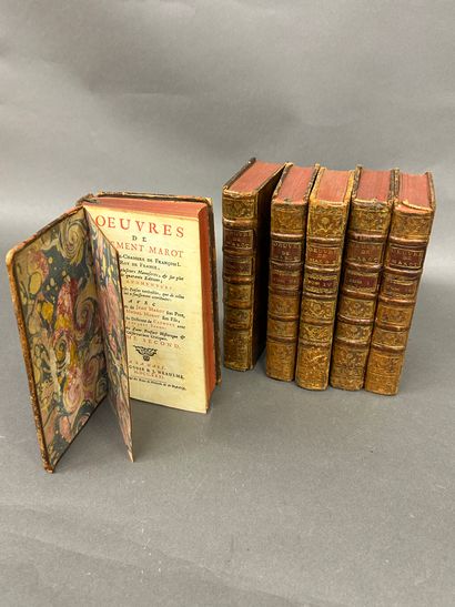 null ŒUVRES DE CLEMENT MAROT
A La Haye Gosse et Neaulme 1731 
6 volumes reliures...